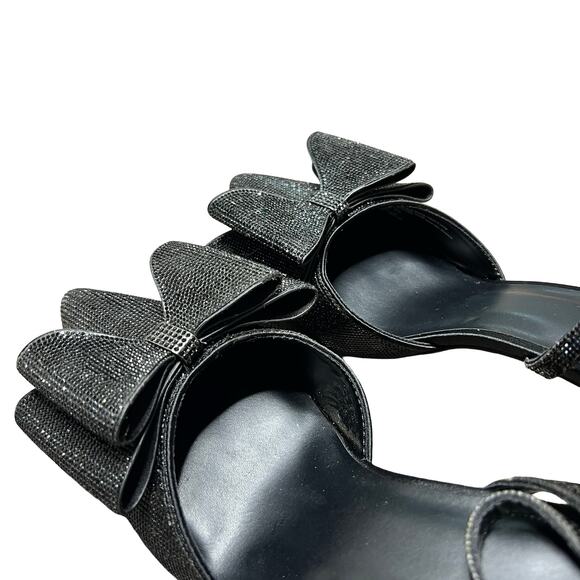 A NEW DAY Julia Rhinestone Bow Heels Black - Picture 2 of 5